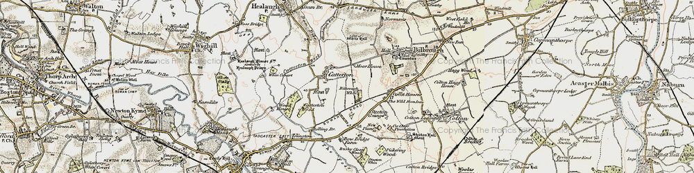 Old map of Catterton in 1903