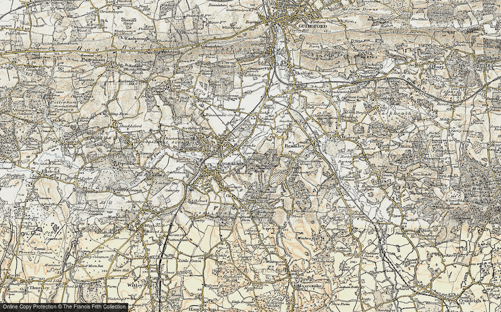 Old Map of Catteshall, 1897-1909 in 1897-1909