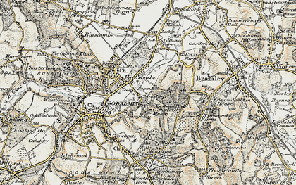 Old map of Catteshall in 1897-1909