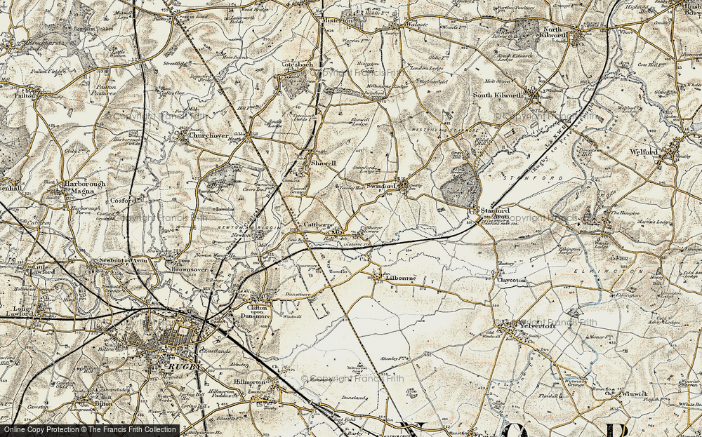 Old Map of Catthorpe, 1901-1902 in 1901-1902