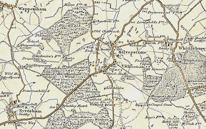 Old map of Wetley's Wood in 1898-1901