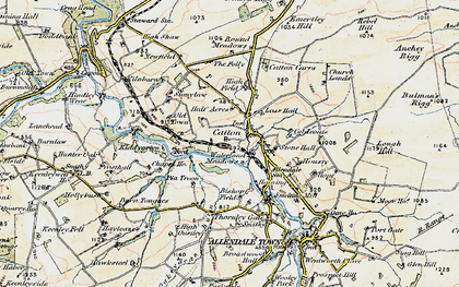 Old map of Catton in 1901-1904