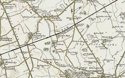 Old map of Catton in 1903-1904