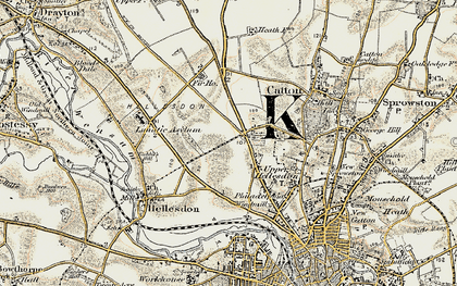 Old map of Catton Grove in 1901-1902