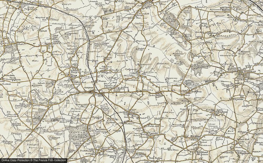 Old Map of Historic Map covering Broadmoor in 1901-1902