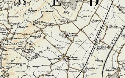 Old map of Caulcott in 1898-1901