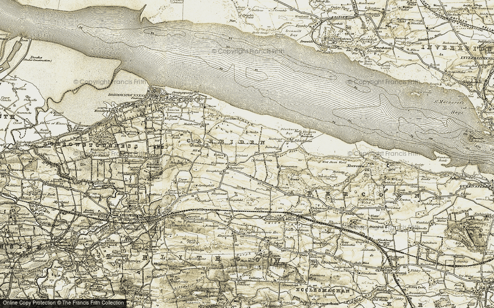 Old Map of Historic Map covering Burghmuir in 1904-1906
