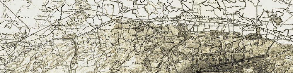Old map of Arngomery in 1904-1907