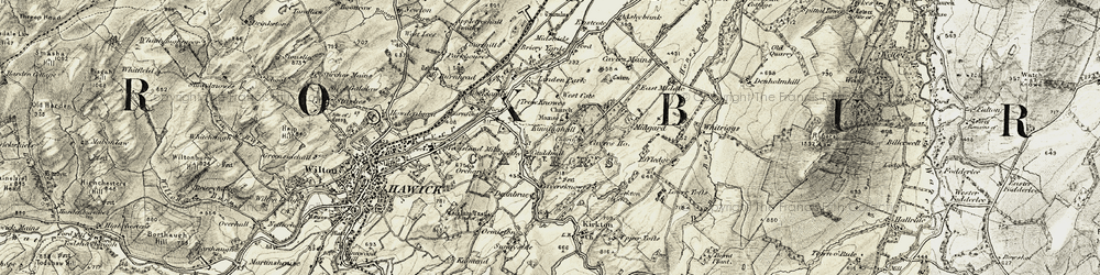 Old map of Cauldmill in 1901-1904