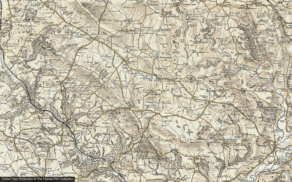 Old Map of Cauldon, 1902 in 1902