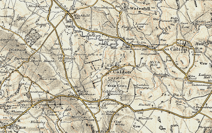 Old map of Cauldon in 1902