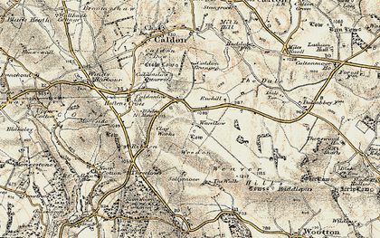 Old map of Wardlow in 1902