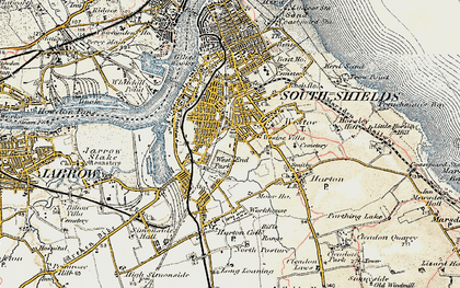 Old map of Cauldwell in 1901-1904