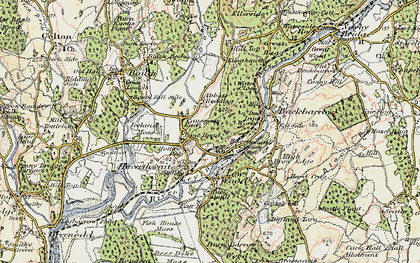 Old map of Causeway End in 1903-1904