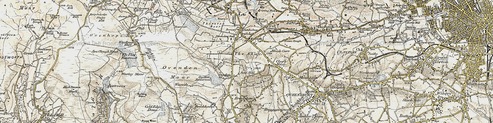 Old map of Causeway Foot in 1903