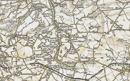 Old map of Causeway Foot in 1903