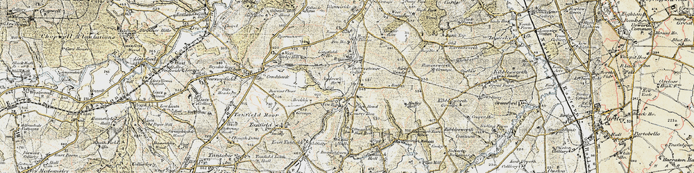 Old map of Causey in 1901-1904