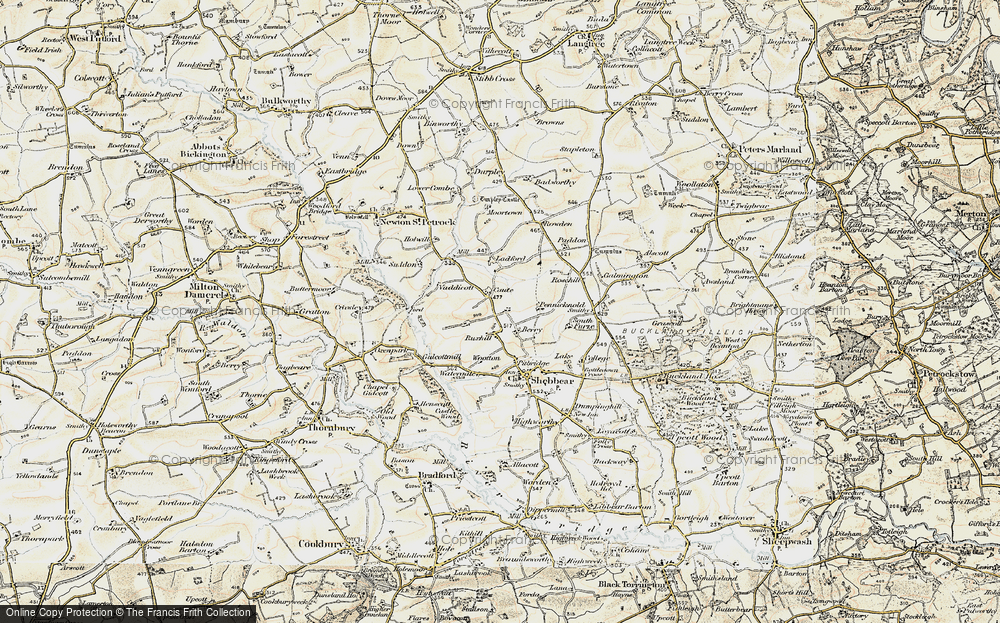 Old Map of Caute, 1900 in 1900
