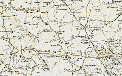 Old map of Caute in 1900
