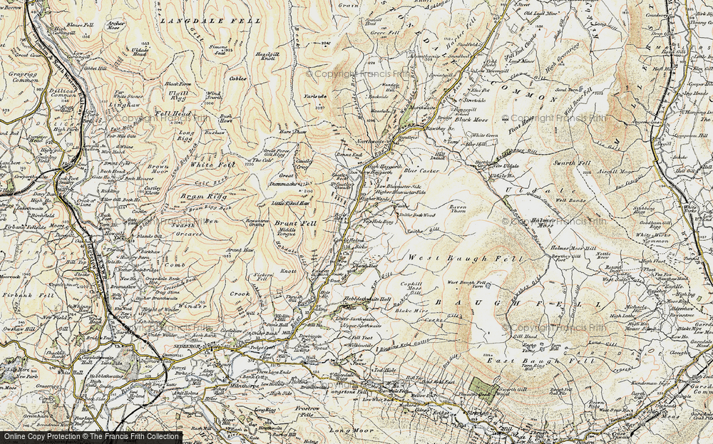Old Map of Historic Map covering Ben End in 1903-1904