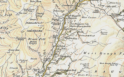 Old map of Cautley in 1903-1904