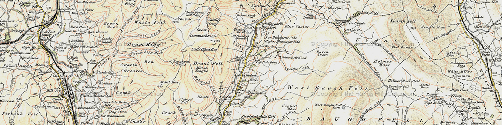 Old map of Blake Mire in 1903-1904