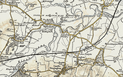 Old map of Cavendish Bridge in 1902-1903