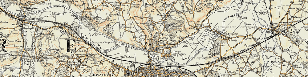 Old map of Caversham in 1897-1909