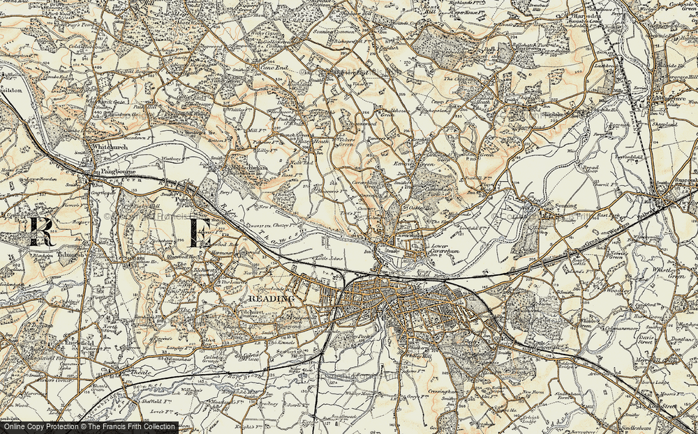 Old Map of Caversham Heights, 1897-1900 in 1897-1900