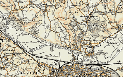 Old map of Caversham Heights in 1897-1900