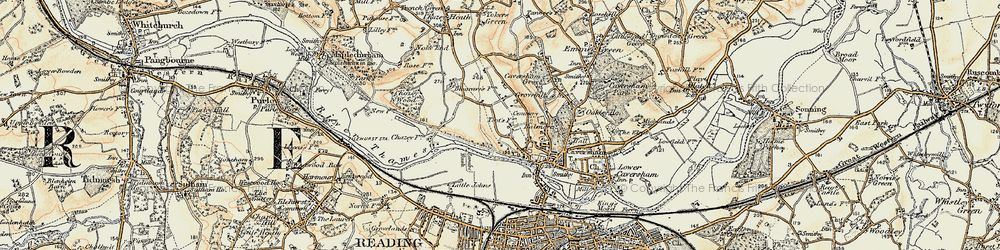 Old map of Caversham Heights in 1897-1900