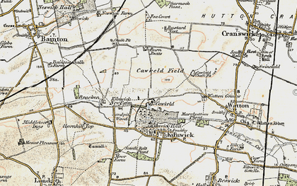 Old map of Bracken in 1903