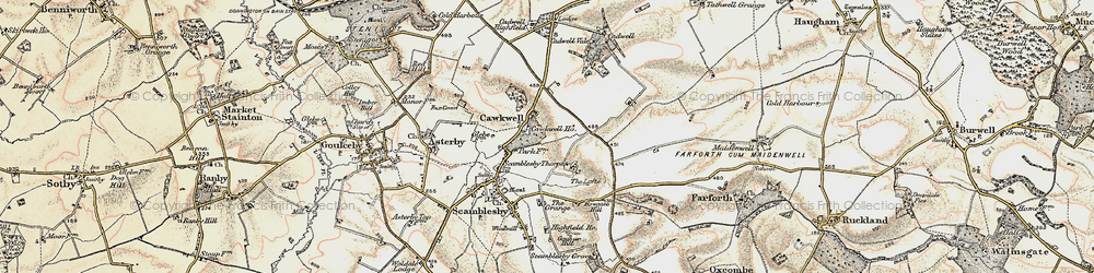 Old map of Cawkwell in 1902-1903