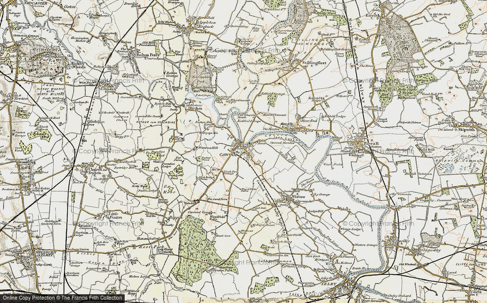 Old Map of Cawood, 1903 in 1903