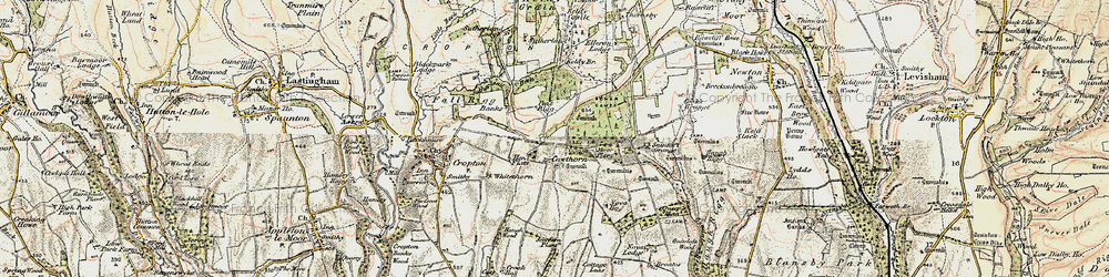 Old map of Cawthorne in 1903-1904