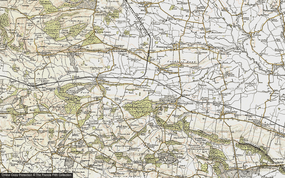 Old Map of Cawton, 1903-1904 in 1903-1904