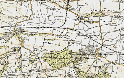 Old map of Cawton in 1903-1904