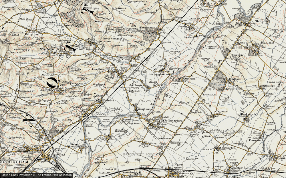 Old Map of Historic Map covering Brackenhill in 1902-1903