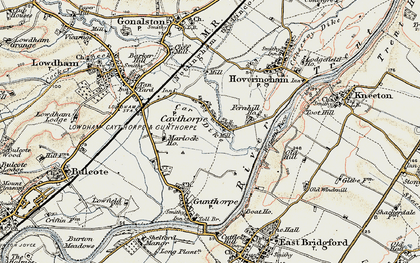 Old map of Caythorpe in 1902-1903