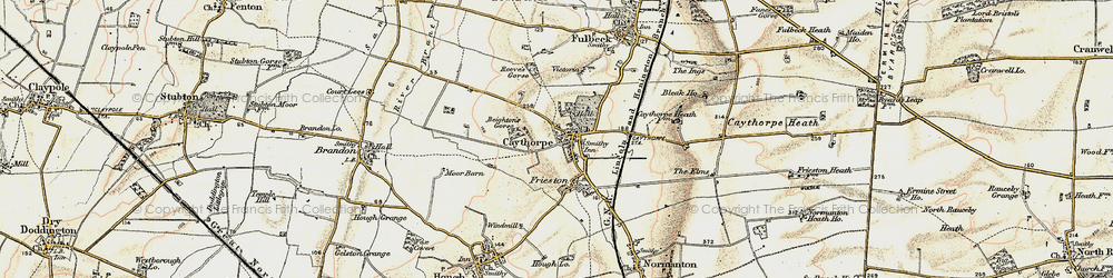 Old map of Beighton's Gorse in 1902-1903