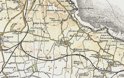 Old map of Cayton in 1903-1904
