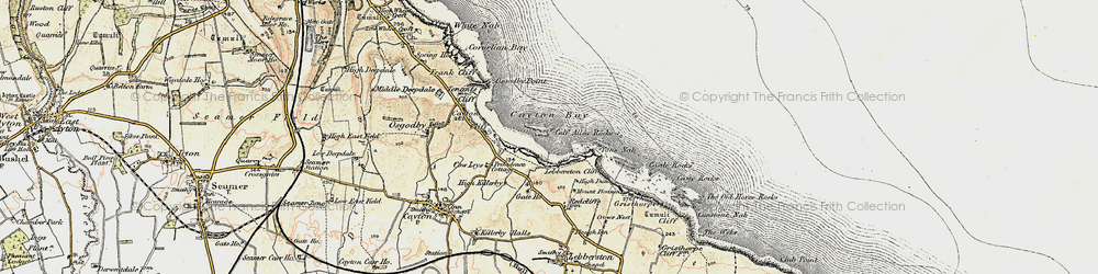 Old map of Cayton Bay in 1903-1904