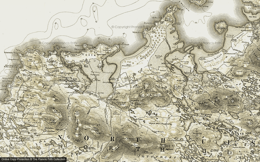 Old Map of Ceathramh Meadhanach, 1911 in 1911