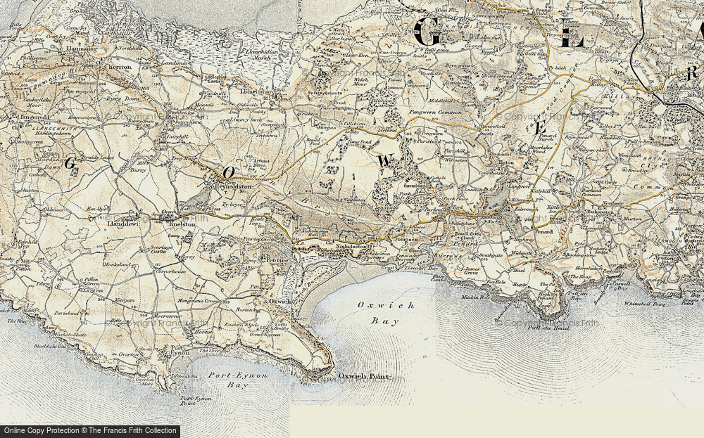 Old Map of Historic Map covering Perriswood in 1900-1901
