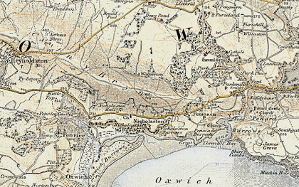 Old map of Perriswood in 1900-1901