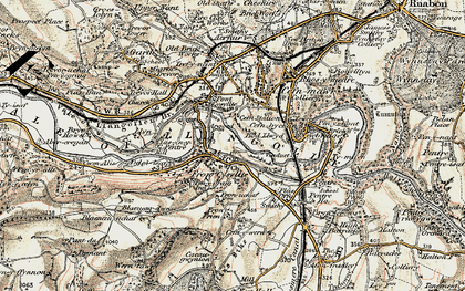 Old map of Cefn-bychan in 1902-1903