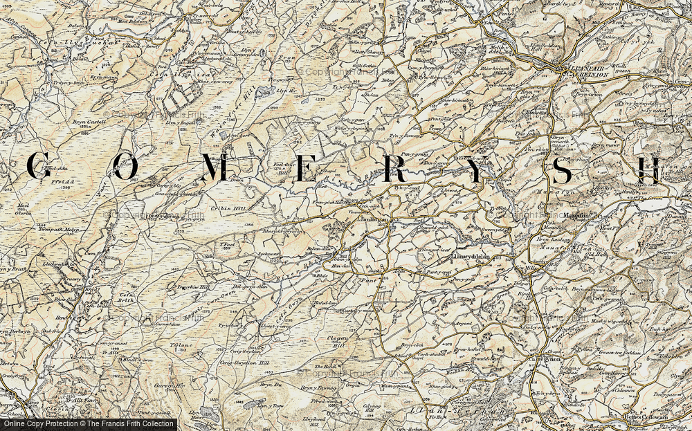 Old Map of Historic Map covering Belan-ddu in 1902-1903