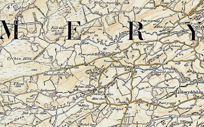Old map of Belan-ddu in 1902-1903