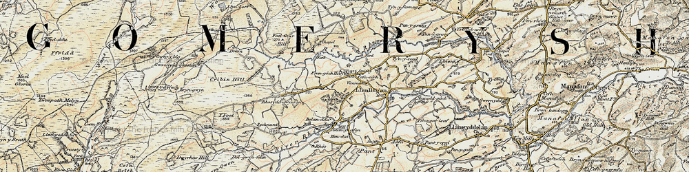 Old map of Beudyhir in 1902-1903