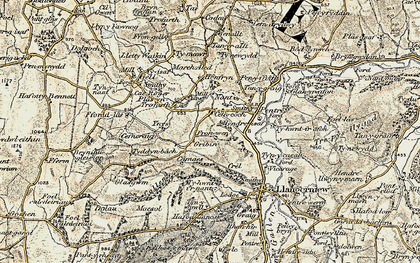 Old map of Ynys Rhys in 1902-1903